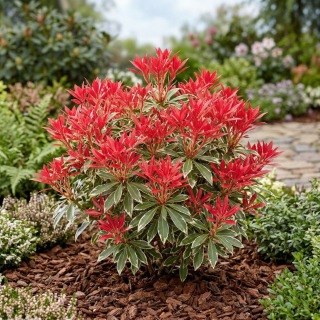 Pieris Flaming Silver P19