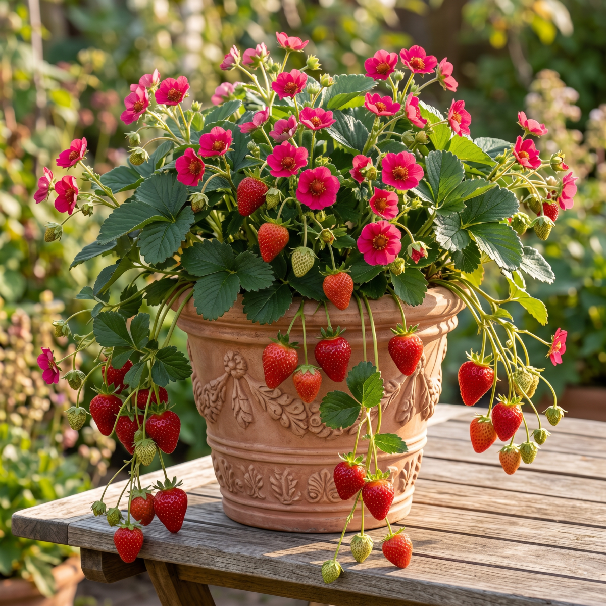 Truskawka hot pink frisan Różowa P12
